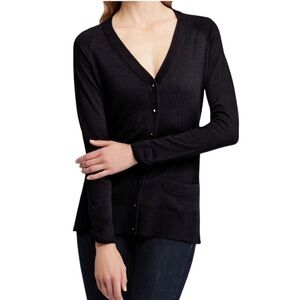 Kate Spade Long Sleeve Black Cardigan with Bow Cuffs